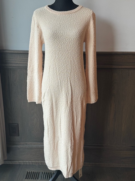 Saodimallsu Dresses & Skirts - Saodimallsu Cream Textured Long Sleeve Dress - Women small